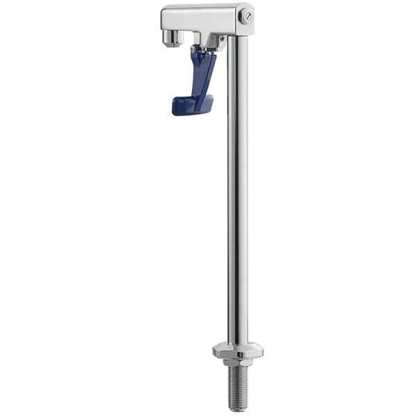 A silver and blue metal pipe for a Waterloo Countertop Glass Filler.