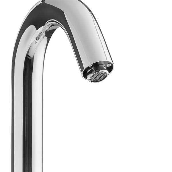 A chrome Waterloo hands-free sensor faucet with a gooseneck spout.