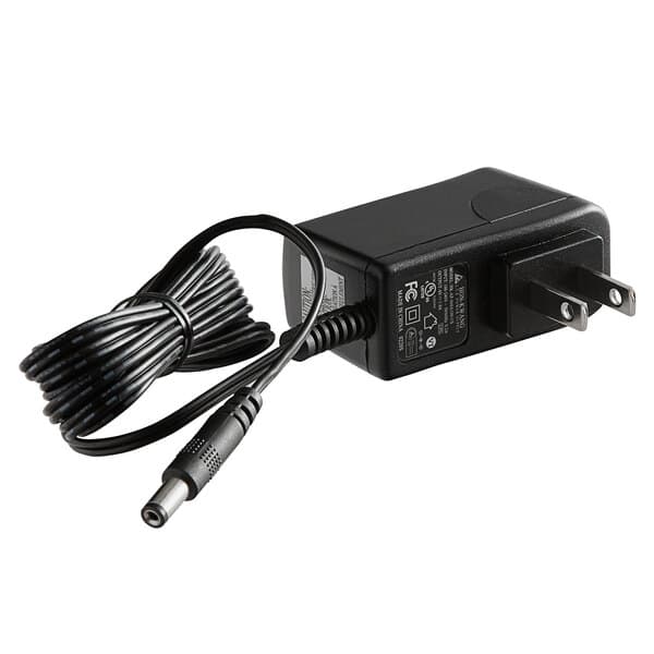 a black power cord with a plug