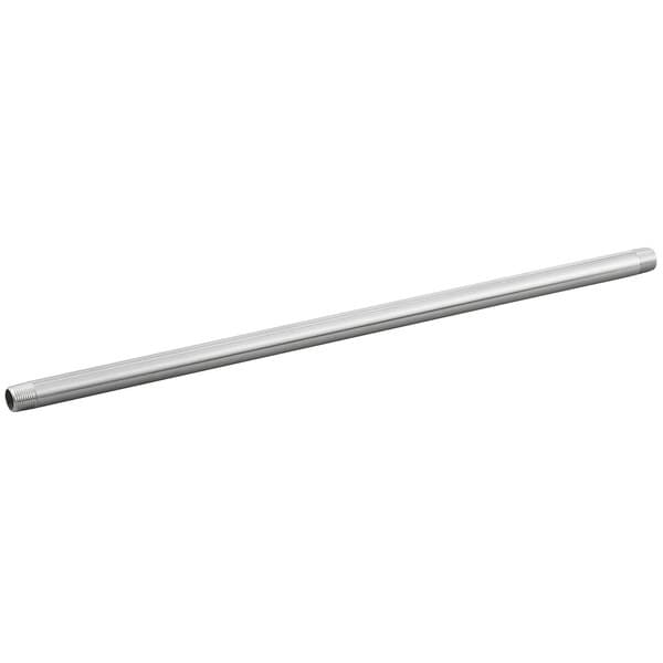 A long silver metal tube with a hole at the top.