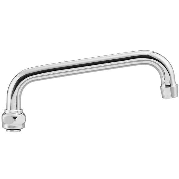 A silver Waterloo faucet swing spout with a metal bar.