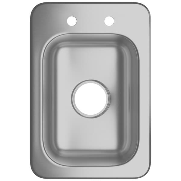 A Waterloo stainless steel drop-in sink with one compartment.