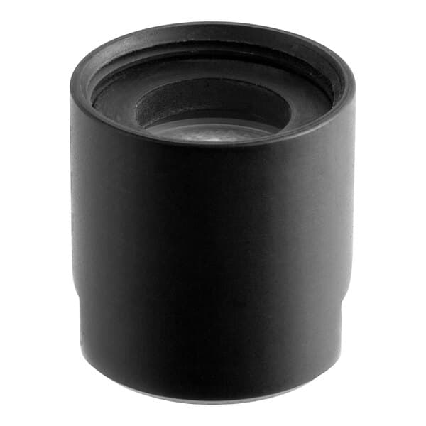 A black Waterloo aerator with a round lens on a white background.