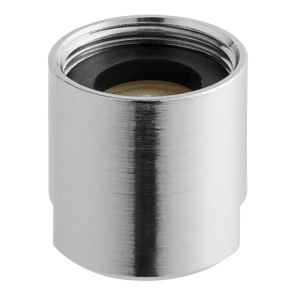 A silver metal Waterloo aerator with a round cap.