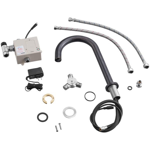 A Waterloo bronze hands-free sensor faucet with a gooseneck spout and concealed sensor.